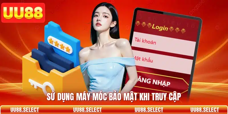 Sử dụng máy móc bảo mật khi truy cập