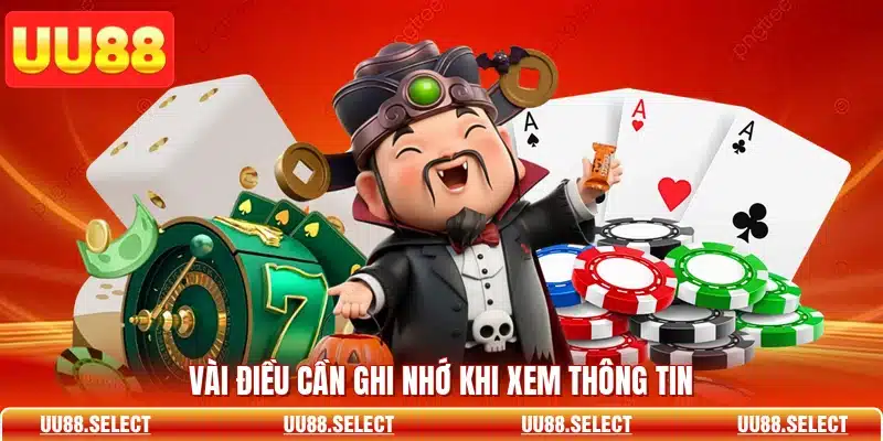 Vài điều cần ghi nhớ khi xem thông tin